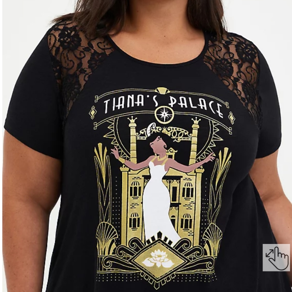 Torrid size 2 princess Tiana t-shirt.